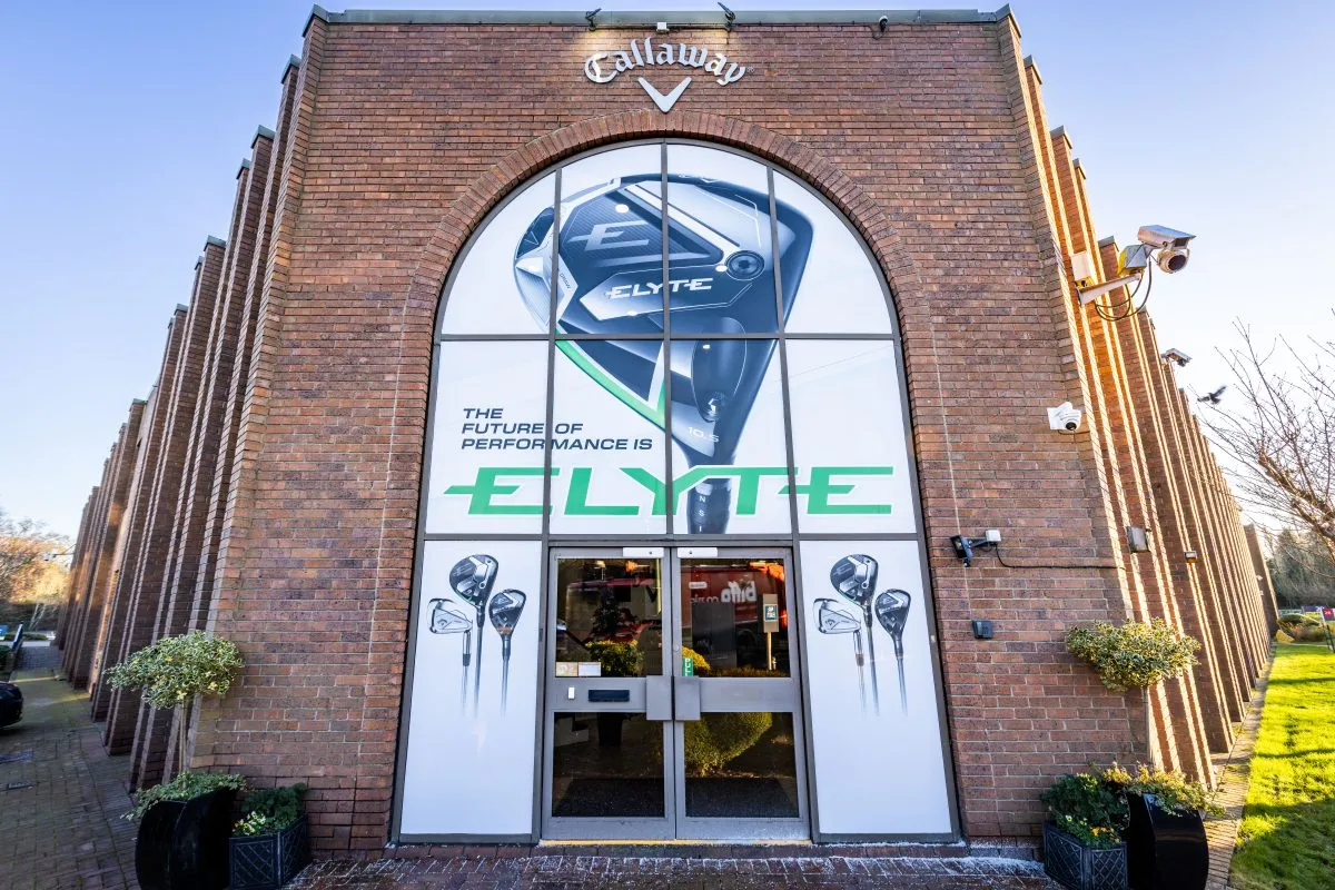 Callaway window advertising graphics Contra Vision one-way vision window film