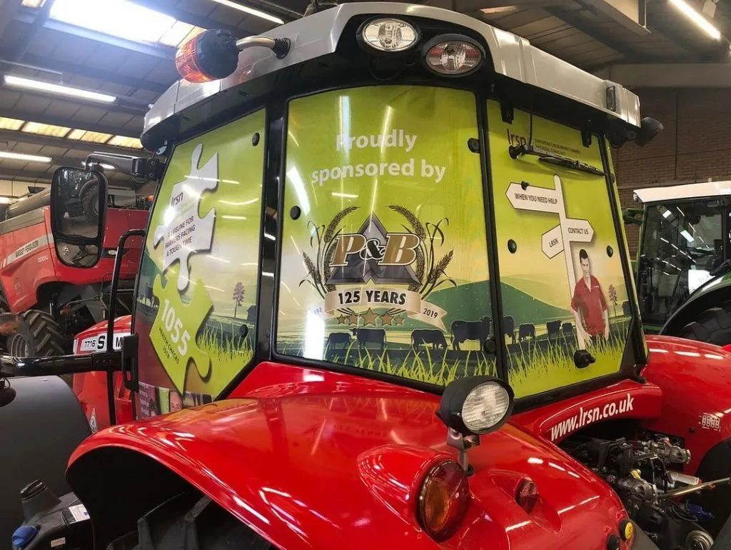 vehicle-wrap-tractor-contravision Contra Vision one-way vision window filmTractor Wrap