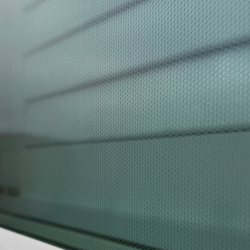 Contra Vision ScorchProtect perforated window film showing its one-way vision pattern.